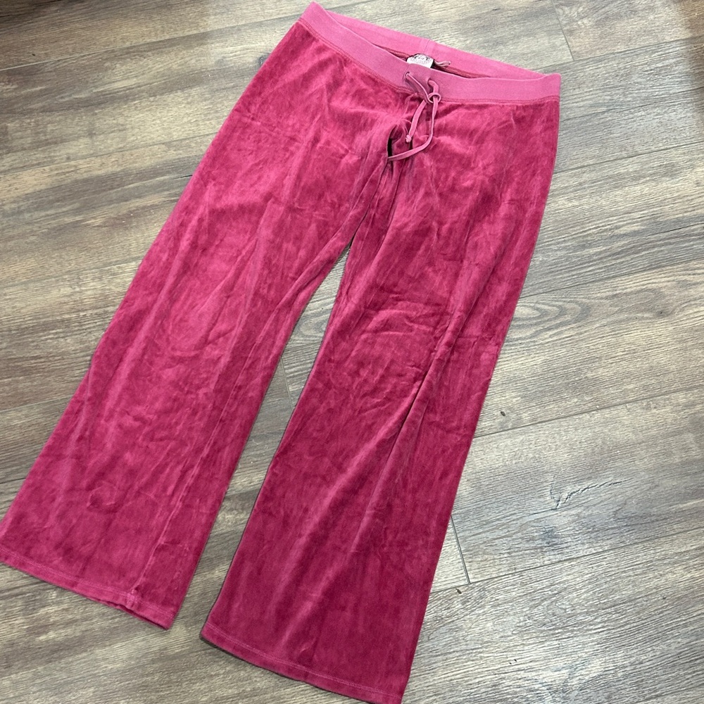 Juicy Couture authentic original vintage 2000’s velour OG pants dk fuchsia pink